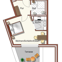 Grundriss der Wohnung.