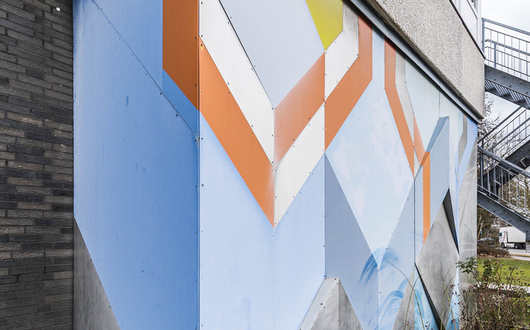 Detail des Kunstwerks in der Solmitzstraße.